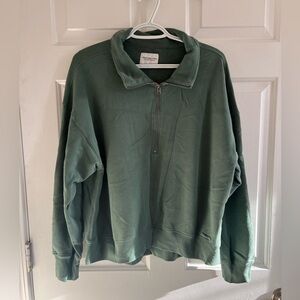 Abercrombie & Fitch Green Half Zip